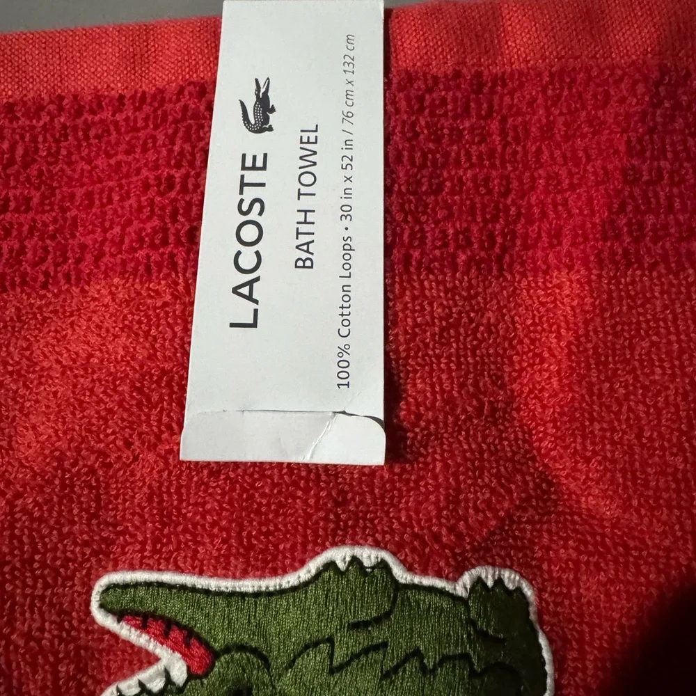 Lacoste beach/bath towel NWT.
